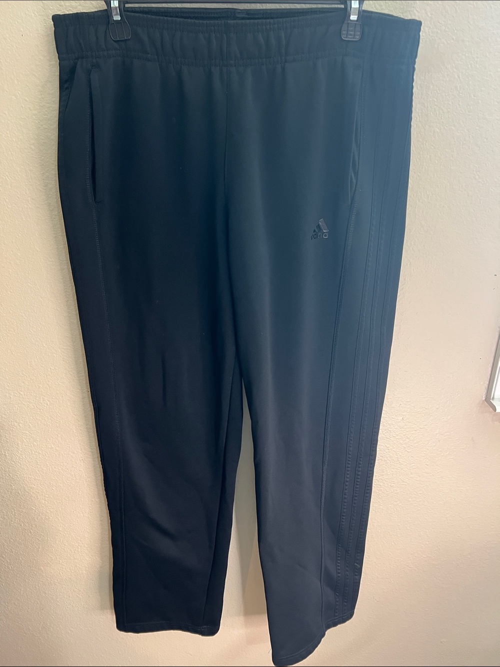 adidas Black Men's Jogger Pants with Side Stripe Detailing
